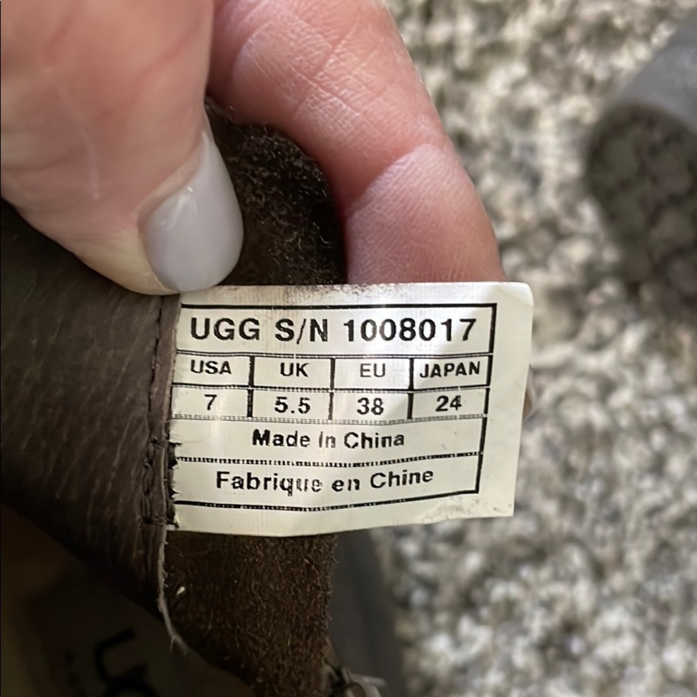 UGG Brown Ankle Booties with Wedge Heel - Picture 8 of 9